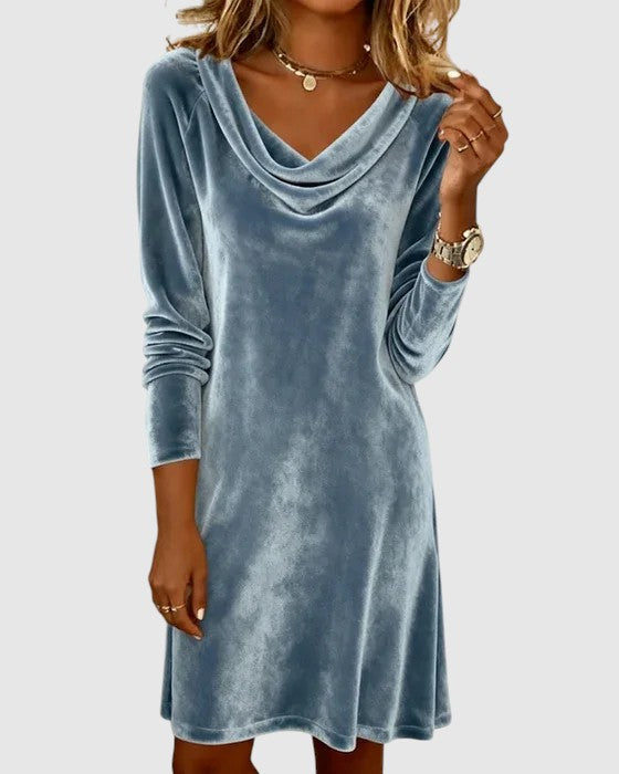 Мила – Елегантна Премиум Кадифена Рокля