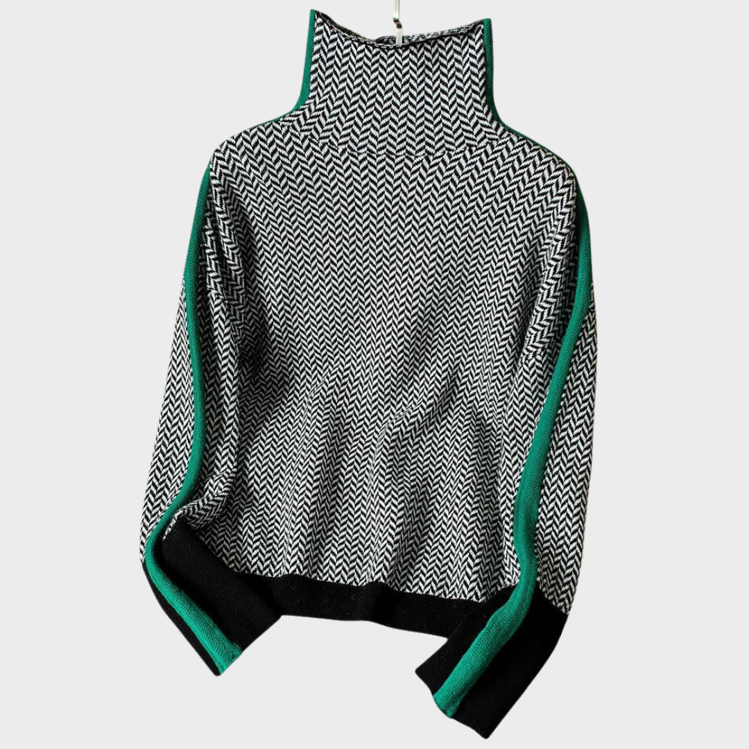 Жесика - Пуловер с висока яка