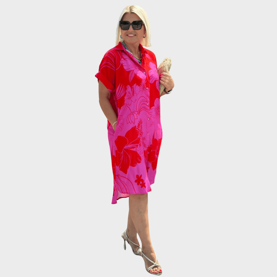 Сара – Рокля с цветен десен