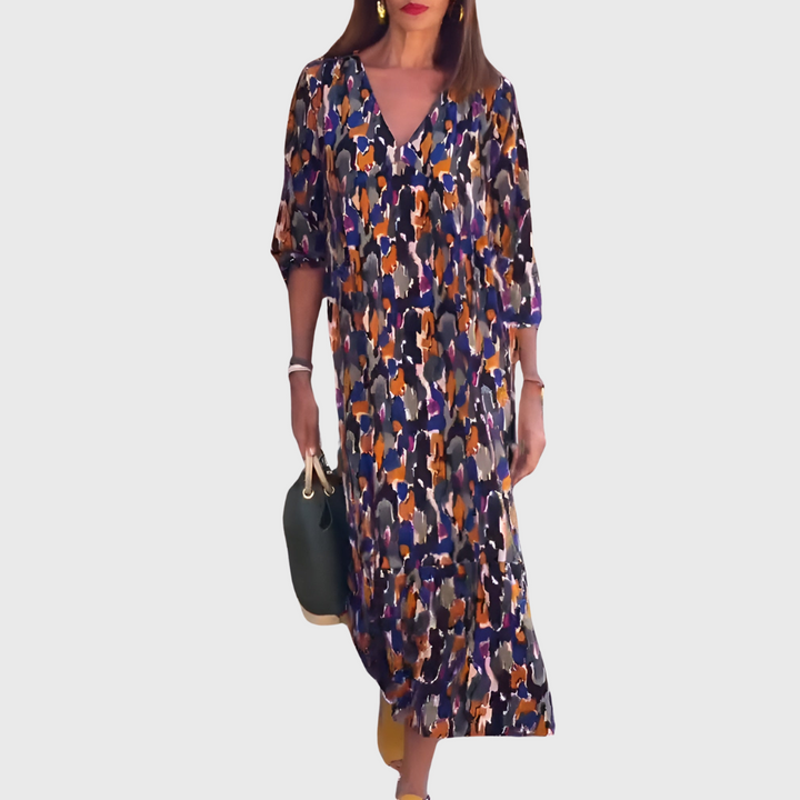 Дора | Макси рокля с ретро стил