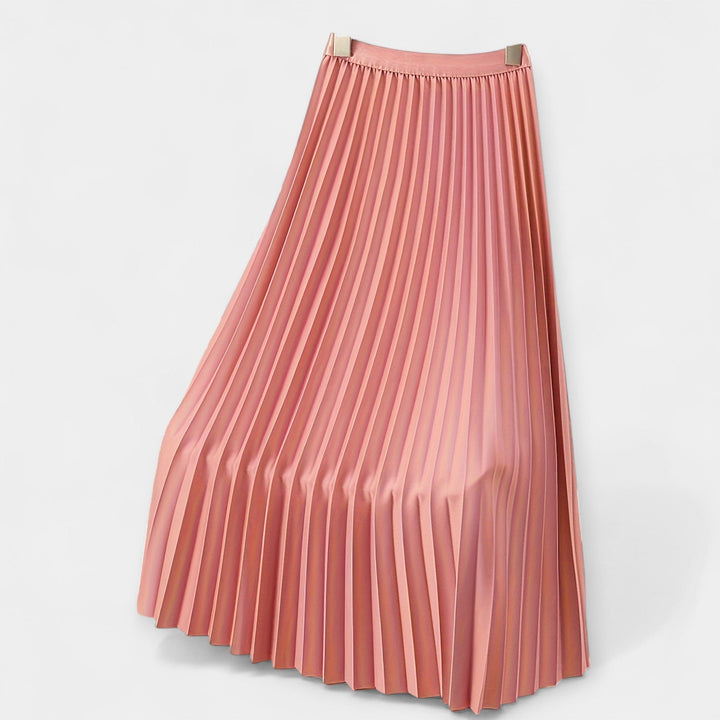 Дълга Плисирана Сатенена Пола