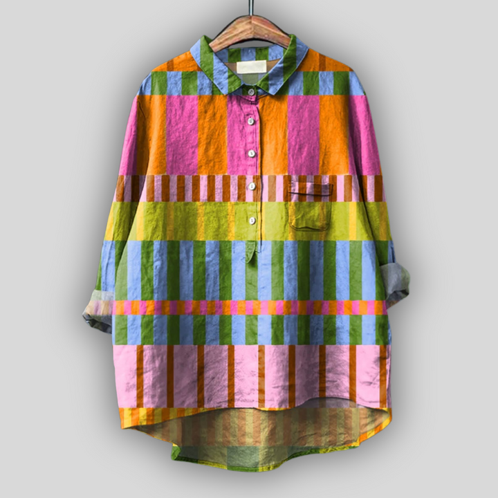 Летен Ленен Топ “Летен Мозайка”