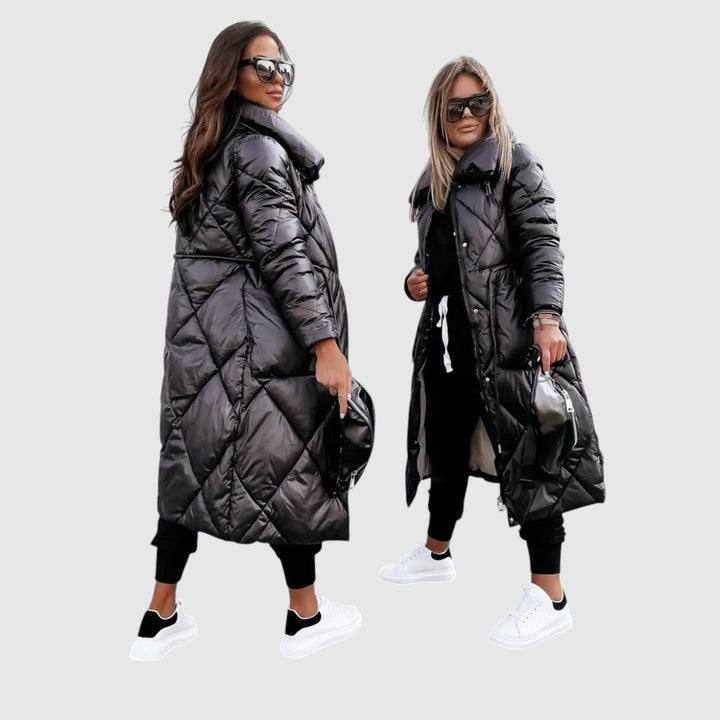 Весела – Премиум дълго пухено палто