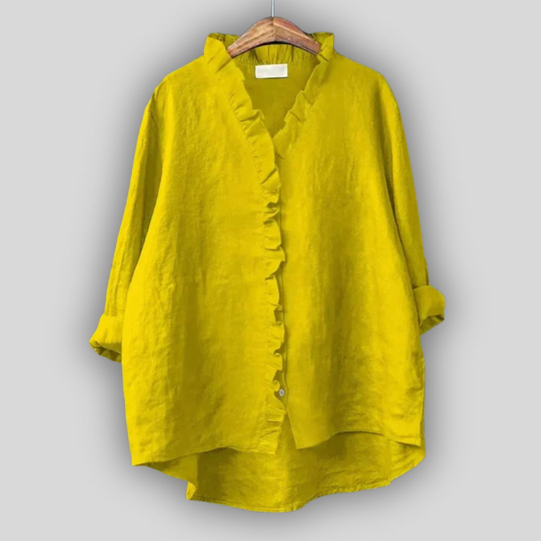 Линена блузка Земляна Финеса