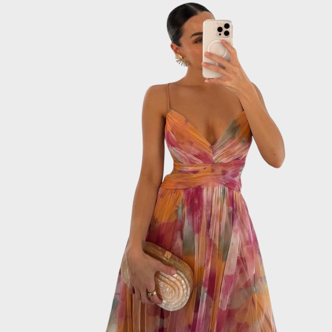 Миа - Цветна Макси Рокля за Безупречна Елегантност