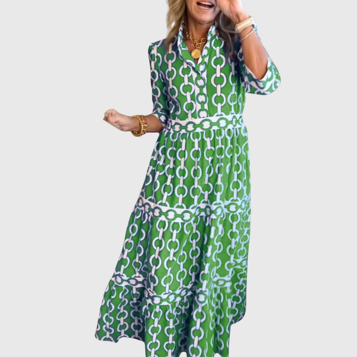 Марина | Рокля с средиземноморски десен