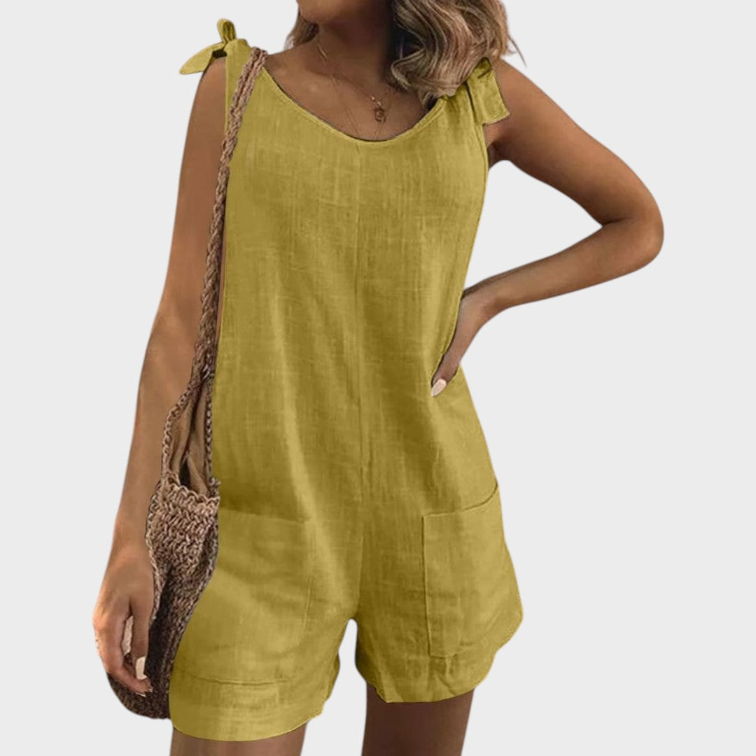 Петра - Комбинезон с връзки на раменете и джобове