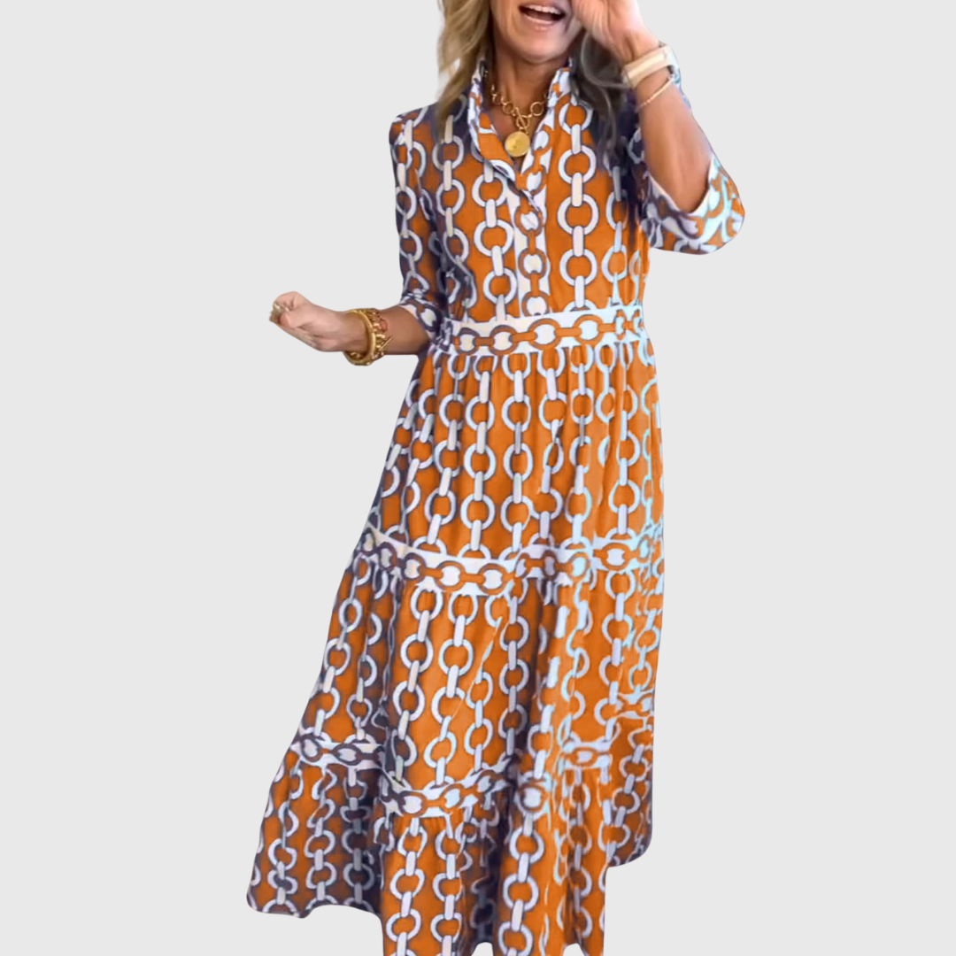 Марина | Рокля с средиземноморски десен