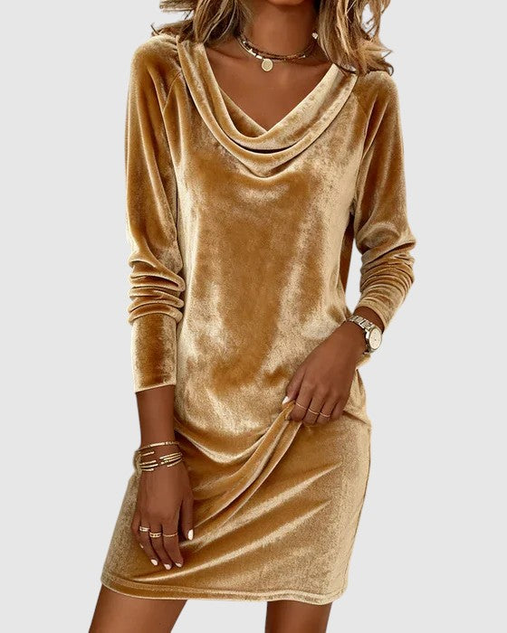 Мила – Елегантна Премиум Кадифена Рокля