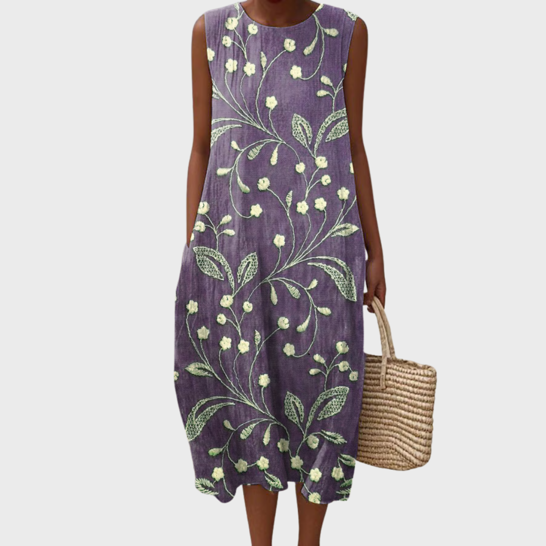 Лара - Релаксираща цветна рокля