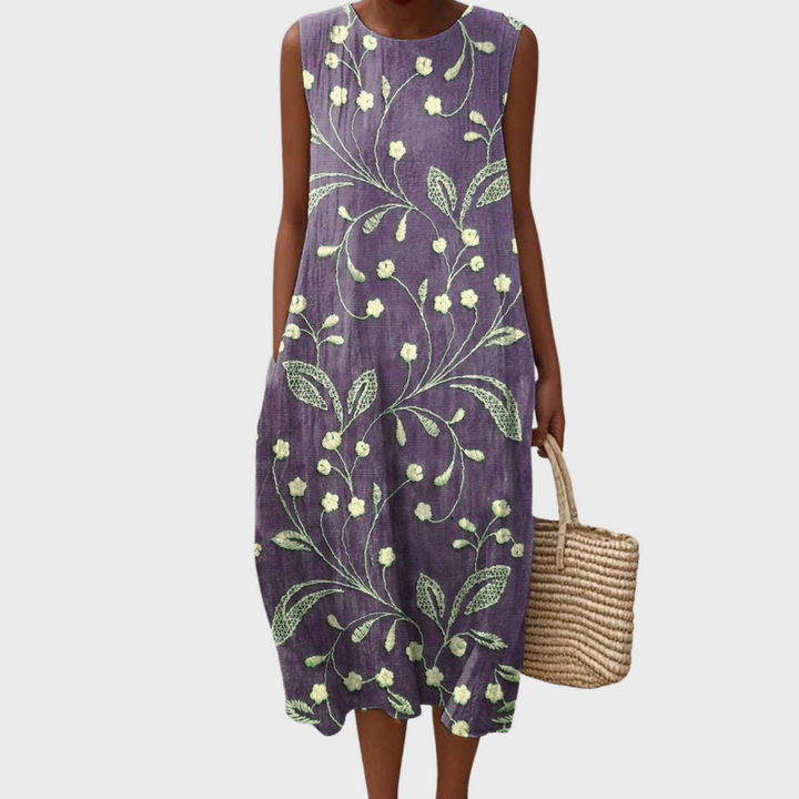 Лара - Релаксираща цветна рокля