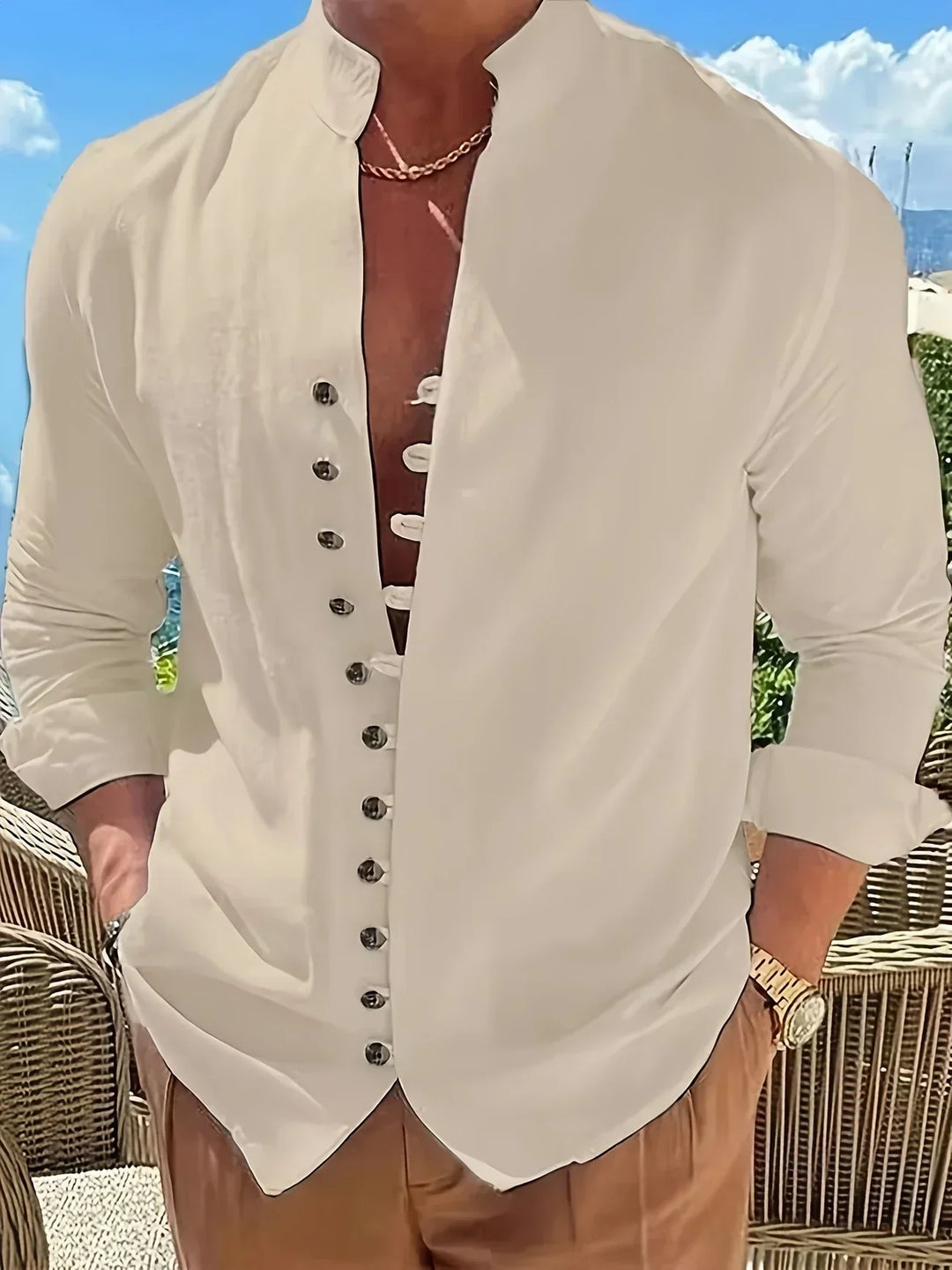 Орфей - Лека памучна риза с дълги ръкави