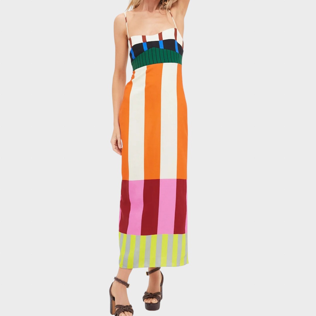 Марта - Дълга рокля в множество цветове в бенгалски стил