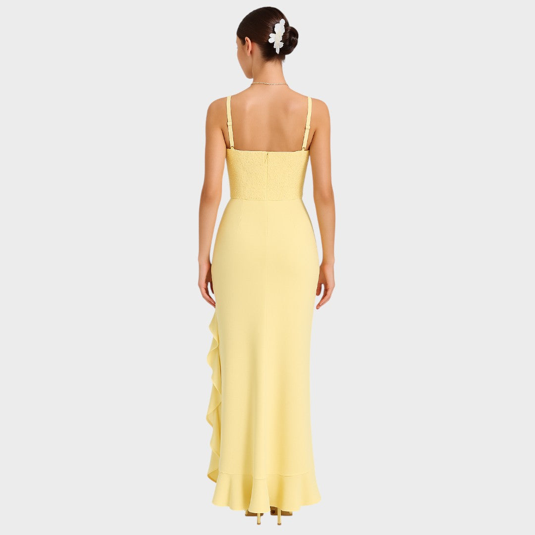 Криста - Елегантна корсетна рокля с volani