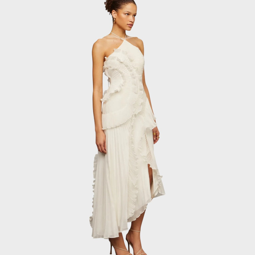 Ема - Дълга рокля с волани