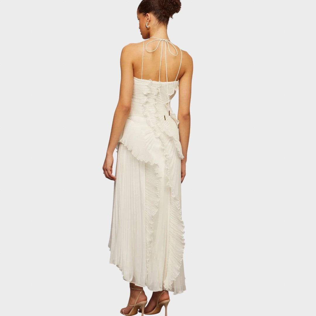 Ема - Дълга рокля с волани