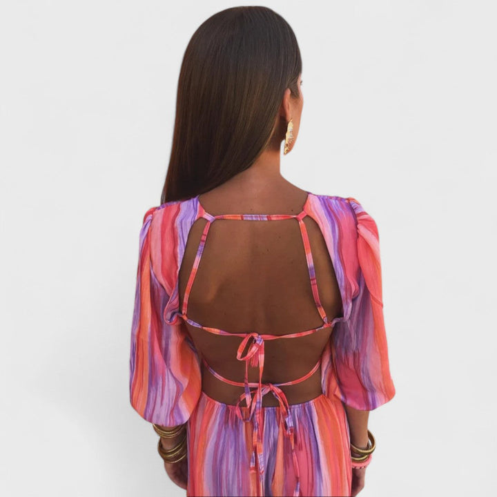 Сара - Елегантна рокля с изрези