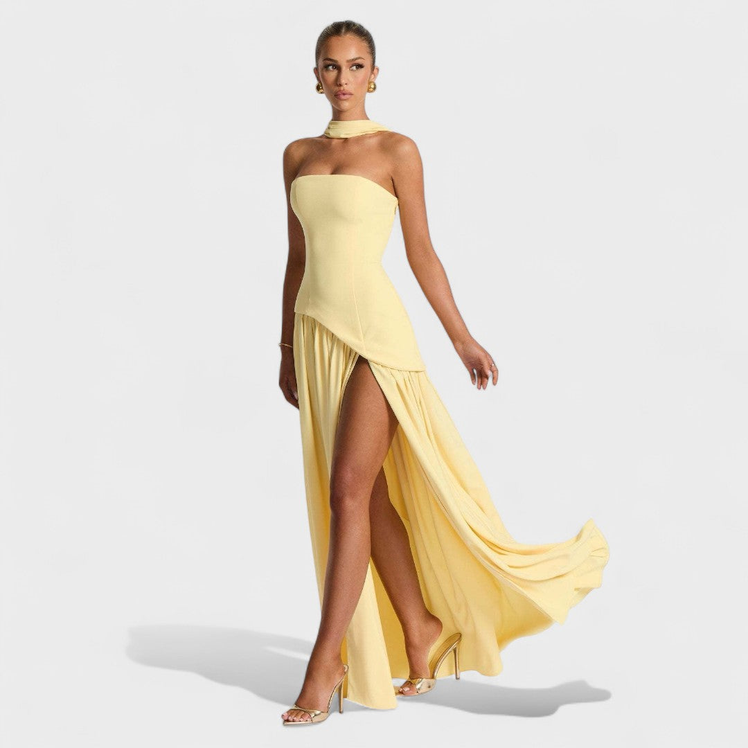 Хана - Дълга рокля с изискан дизайн