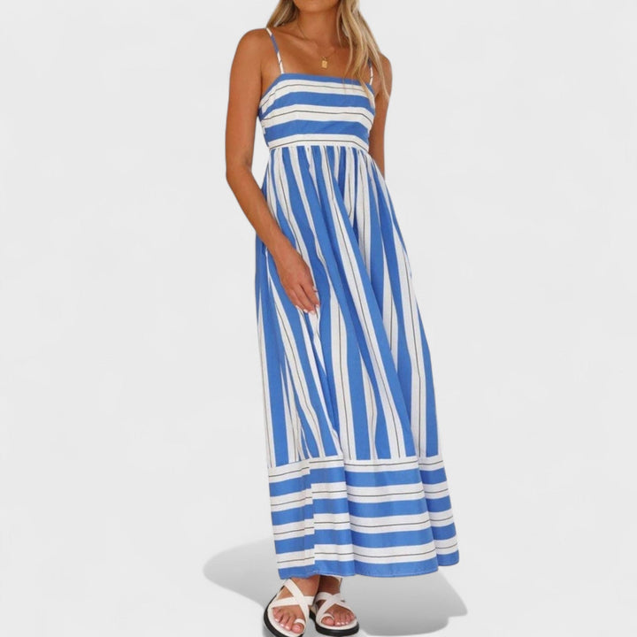 Изабел - Дълга рокля с райета