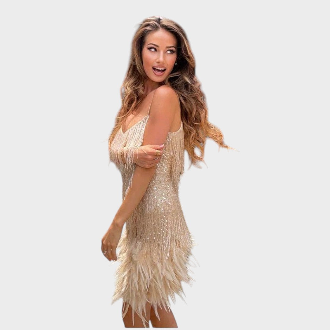 Дора - Елегантна коктейлна рокля