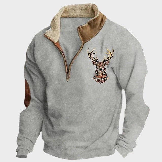 Карлос - Суитшърт с мотив на елен