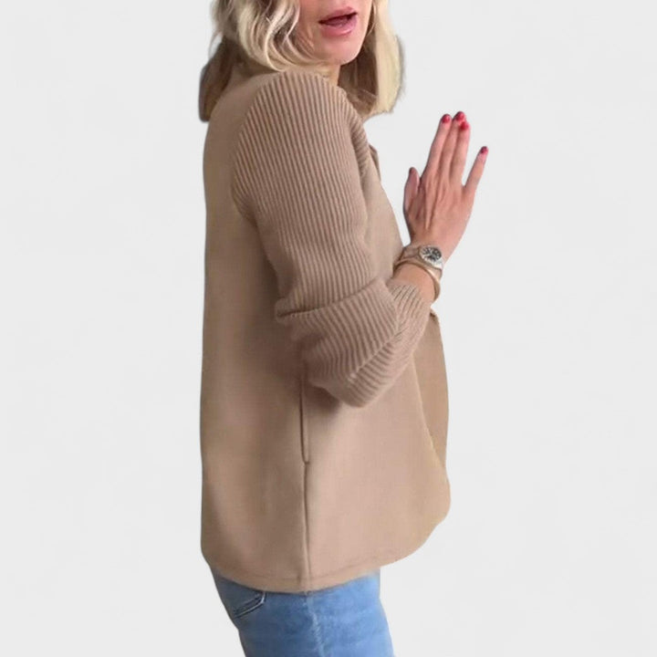 Валентина - Елегантно сако с плетени ръкави