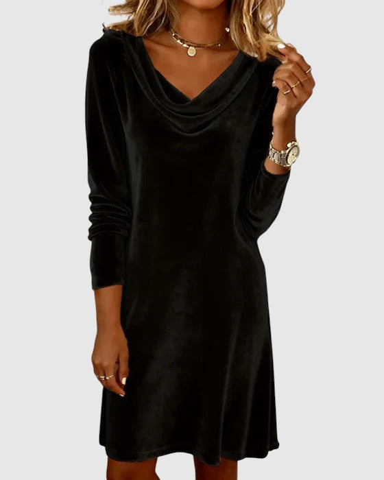 Мила – Елегантна Премиум Кадифена Рокля