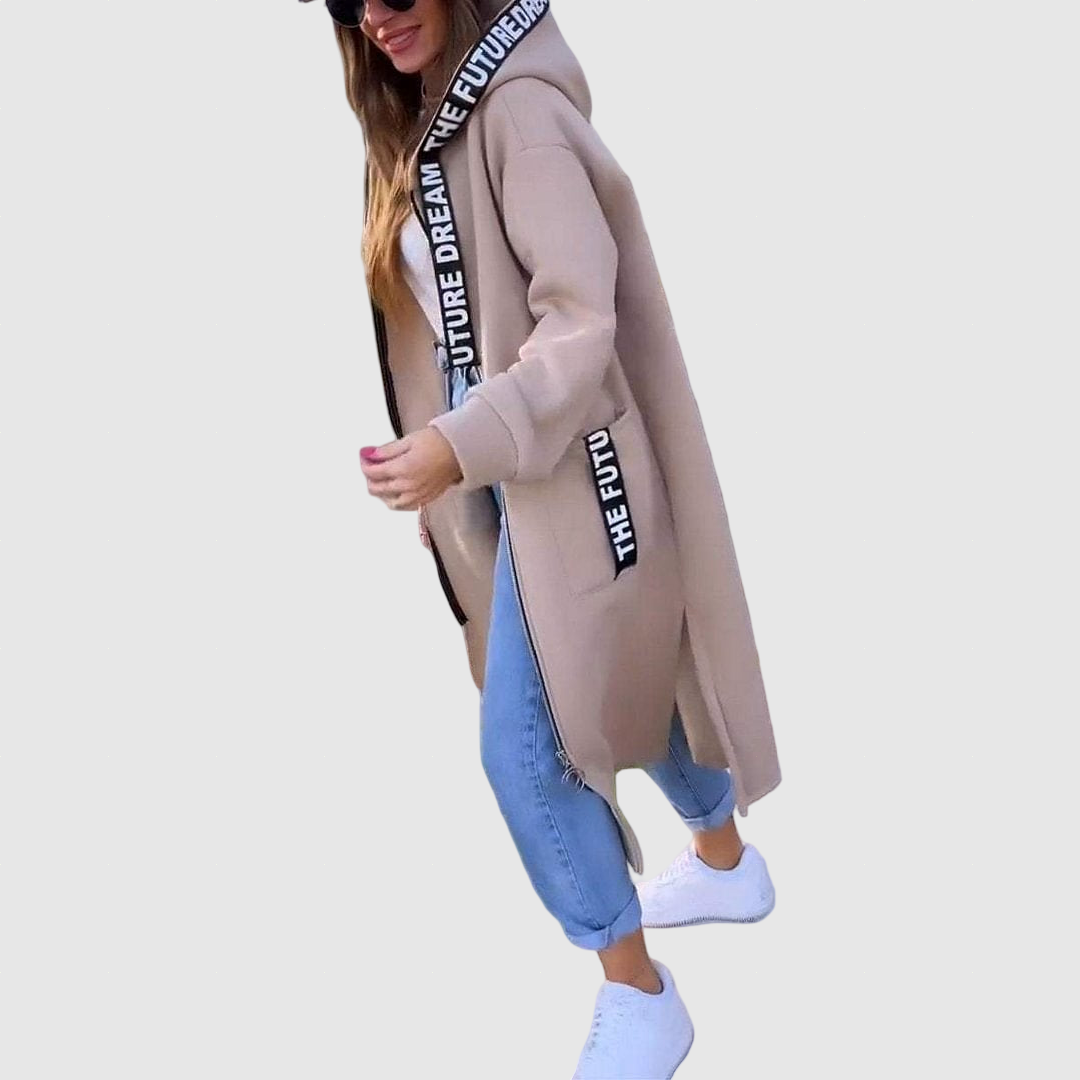 Дълго палто с качулка