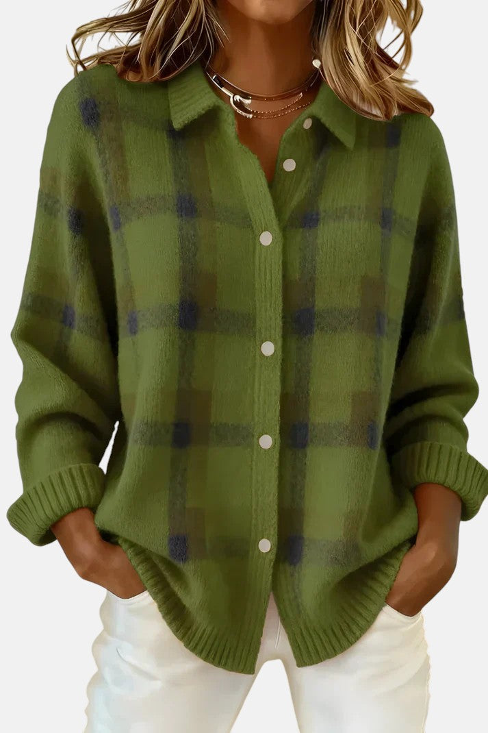 Елена – Премиум карамен плетена риза