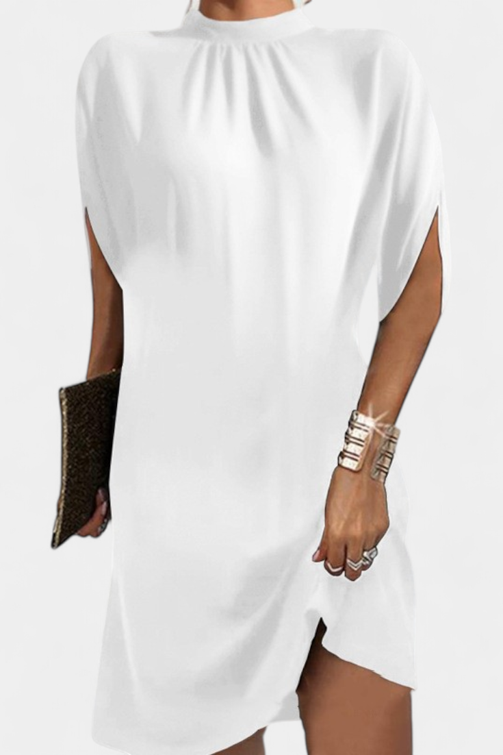 Ена Миди Рокля Без Временски Рамки с Кръгло Деколте