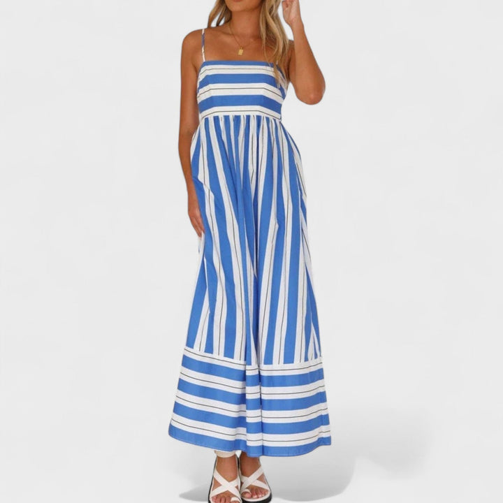 Изабел - Дълга рокля с райета