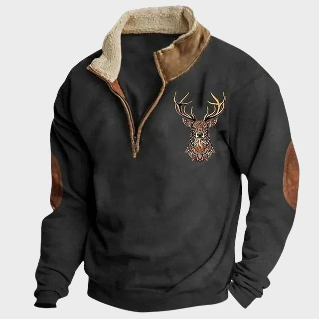 Карлос - Суитшърт с мотив на елен